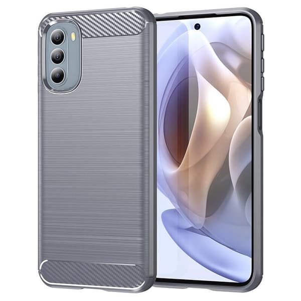 SKALO Moto G51 Armor Carbon Stødsikker TPU-cover