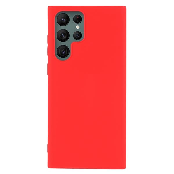 SKALO Samsung S22 Ultra Ultratynd TPU-skal Rød