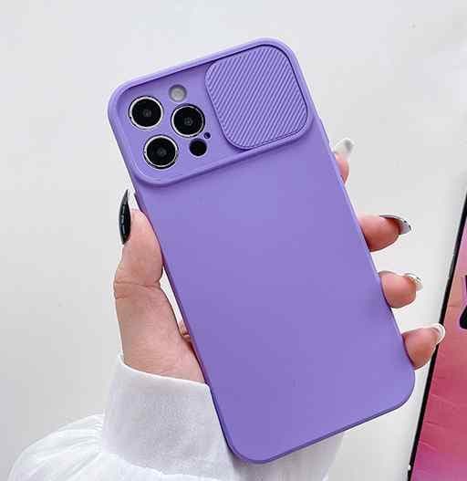 iPhone 12 Pro-etui - mikrofiber-silikone med dæksel til kameralinse