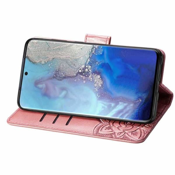 Samsung S20 FE lompakkokotelo PU-nahkainen 4-TASKUN perhoskuvio