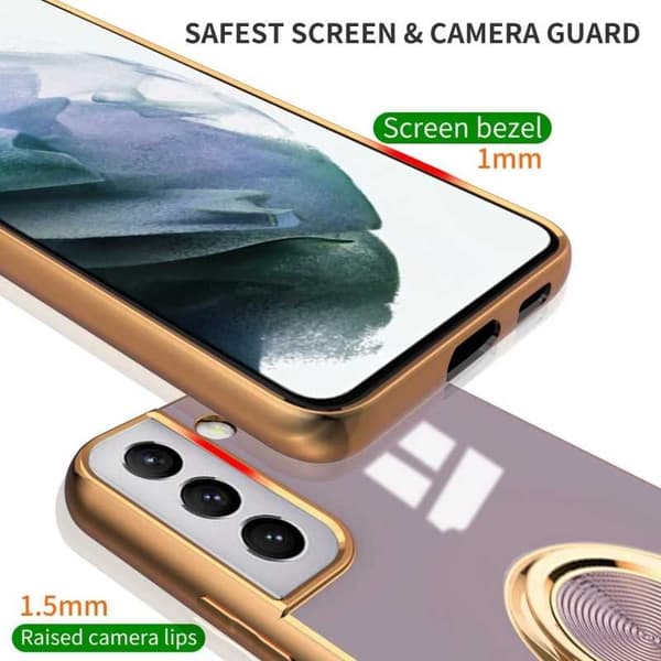 Samsung S21 Elegant & stødsikkert cover med ringholder fejlfri