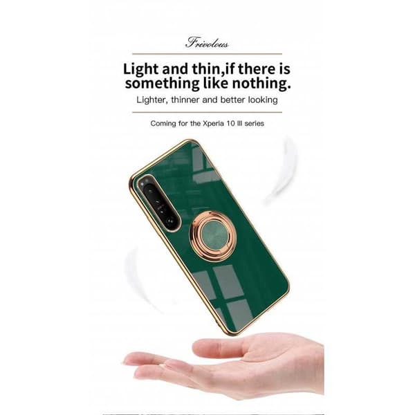 Xperia 10 III tyylikäs ja iskunkestävä kotelo Flawless sormustelineellä