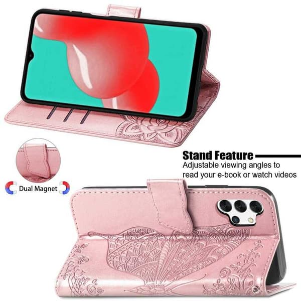 Samsung A33 5G Plånboksfodral PU-Läder 4-FACK Motiv Fjäril