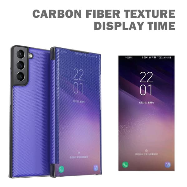 SKALO Samsung S22 Armored guards Carbon Fiber Etuie - Mørkeblå