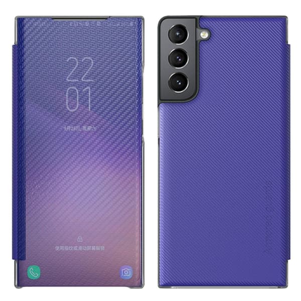 SKALO Samsung S22 Armored guards Carbon Fiber Etuie - Mørkeblå