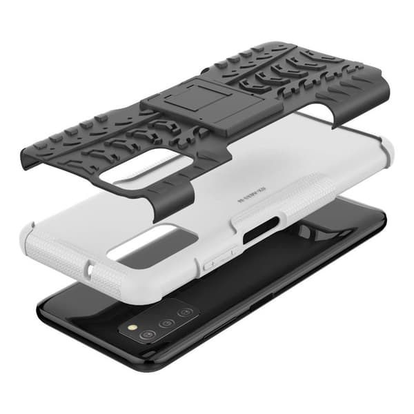 Stødbestandigt cover med stativ Samsung Galaxy A03s - Hvid