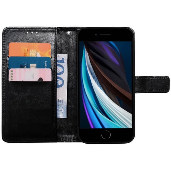 Wallet cover 3-kort Apple iPhone SE 2022 - Sort