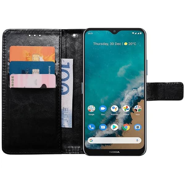 Lompakkokotelo 3-kortti Nokia G50 - Musta