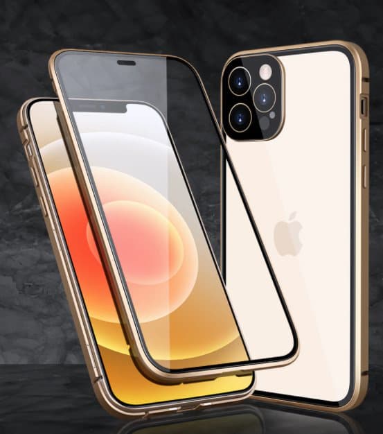 metallfodrall till iphone 12 mini guld