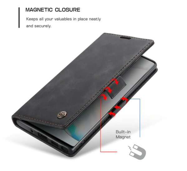 Läderfödral caseme 0013 för  iphone 11 pro max  svart
