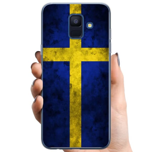 Samsung Galaxy A6 (2018) TPU Mobildeksel Sverige Flag