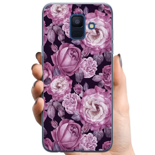 Samsung Galaxy A6 (2018) TPU Matkapuhelimen kuori Kukat