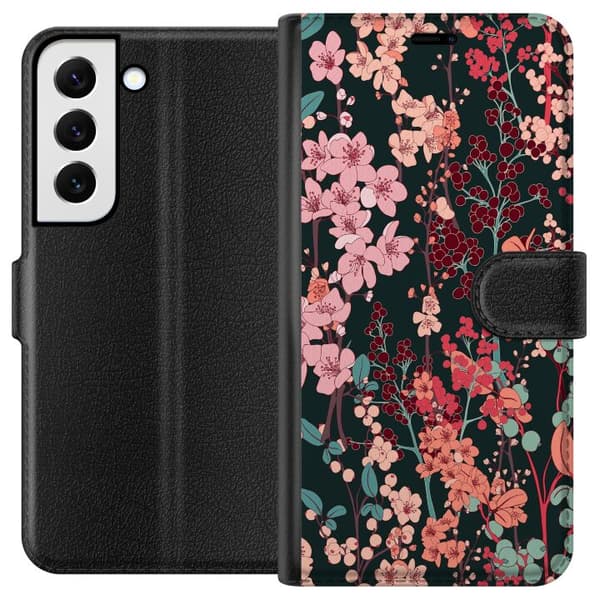 Samsung Galaxy S22 5G Tegnebogsetui Blomster
