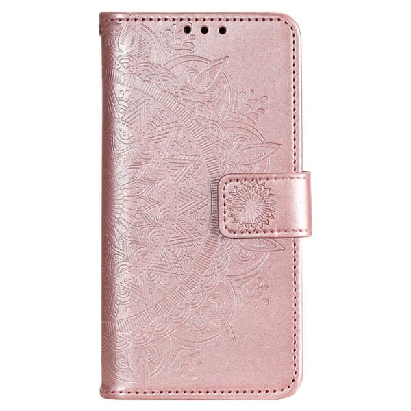 SKALO Samsung S22 Mandala lompakkokotelo - Ruusukulta