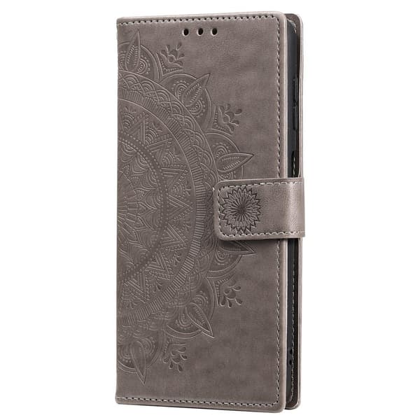 SKALO Samsung S22 Mandala Flip Cover - Grå
