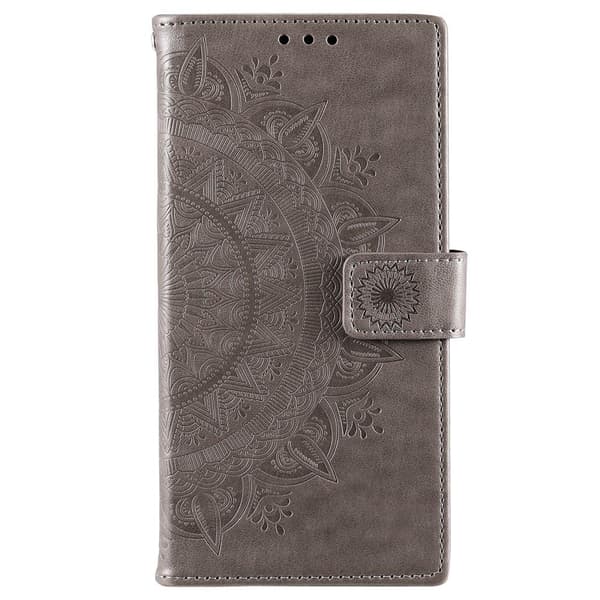 SKALO Samsung S22 Mandala Flip Cover - Grå