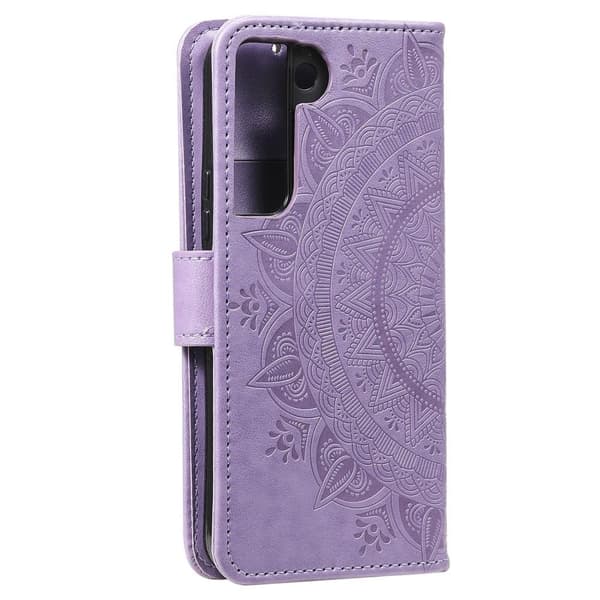SKALO Samsung S22 Mandala lompakkokotelo - Violetti