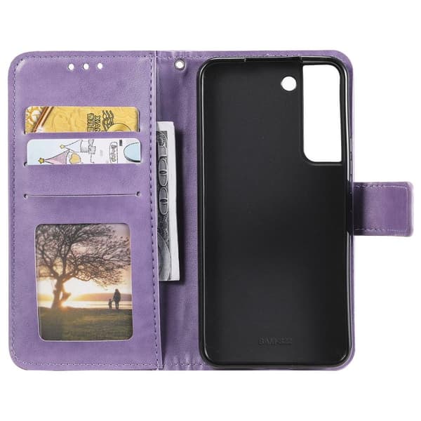 SKALO Samsung S22 Mandala lompakkokotelo - Violetti