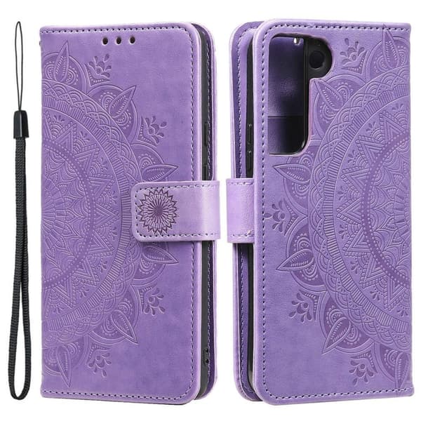 SKALO Samsung S22 Mandala lompakkokotelo - Violetti