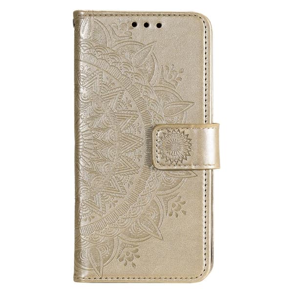 SKALO Samsung S22 Mandala Plånboksfodral - Guld