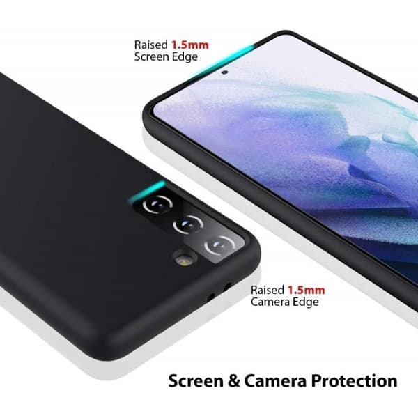 Samsung S22 Ultratunn Mjukt Gummibelagd Mattsvart Skal