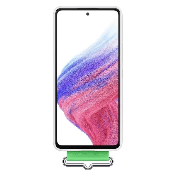 Samsung Original Galaxy A53 5G Cover Silicone Cover with Strap Hvid