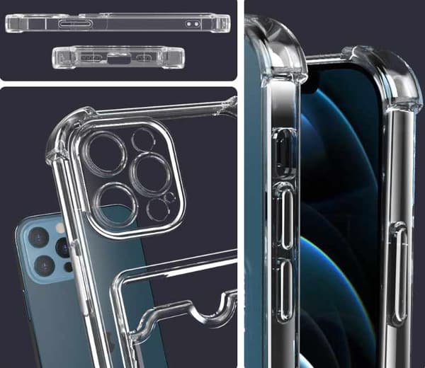 iPhone 13 Pro-etui - gennemsigtig kortholder