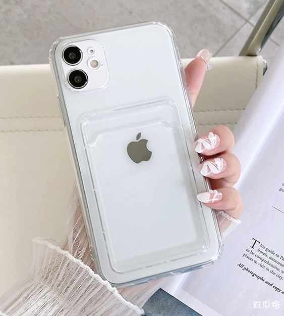 iPhone 12 Shell - läpinäkyvä korttikotelo