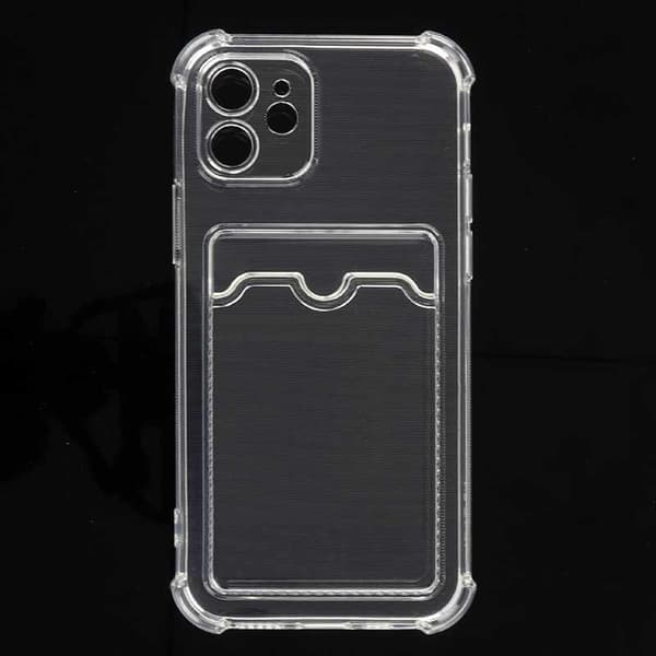iPhone 12 Shell - läpinäkyvä korttikotelo