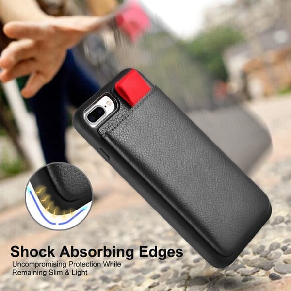 iPhone X/XS - Skal / Mobilskal med Dolt Kortfack / Korthållare