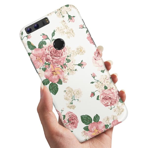 Huawei Honor 8 - Skal/Mobilskal Retro Blommor