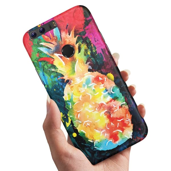 Huawei Honor 8 - Cover/Mobilcover Regnbue Ananas