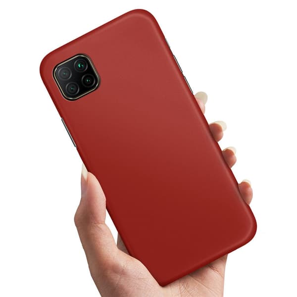 Huawei P40 Lite - Kuoret/Suojakuori Tummanpunainen