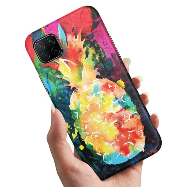 Huawei P40 Lite - Cover/Mobilcover Regnbue Ananas