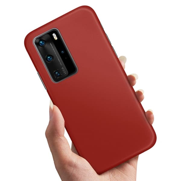 Huawei P40 Pro - Cover/Mobilcover Mørkrød