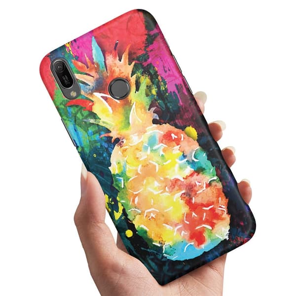 Huawei Y6 (2019) - Deksel/Mobildeksel Regnbue Ananas