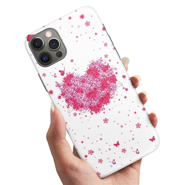 iPhone 13 Mini - Deksel/Mobildeksel Blomsterhjerte