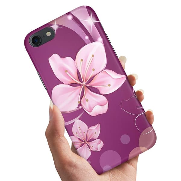 iPhone 5/5S/SE - Kuoret/Suojakuori Valkoinen Kukka