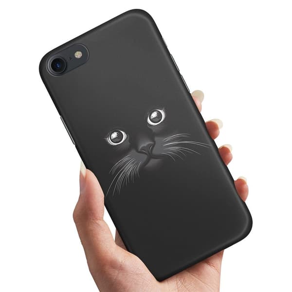 iPhone 7/8/SE - Deksel/Mobildeksel Svart Katt