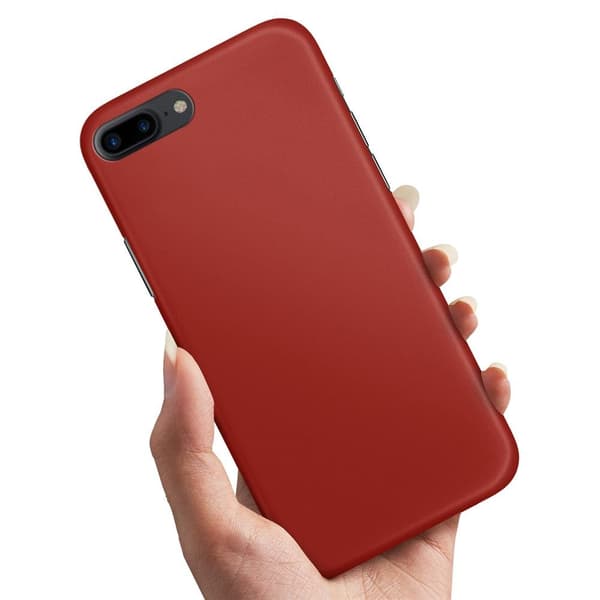 iPhone 7/8 Plus - Kuoret/Suojakuori Tummanpunainen