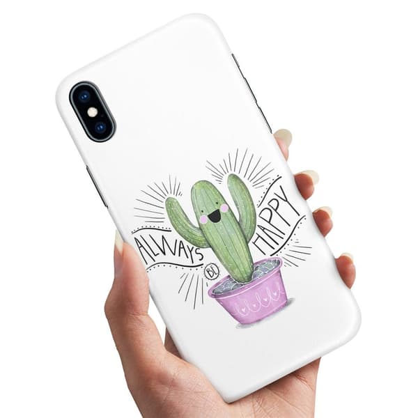 iPhone X/XS - Cover/Mobilcover Happy Cactus