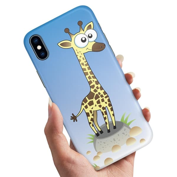 iPhone X/XS - Deksel/Mobildeksel Tegnet Giraff