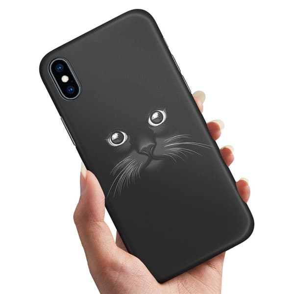iPhone X/XS - Cover/Mobilcover Sort Kat