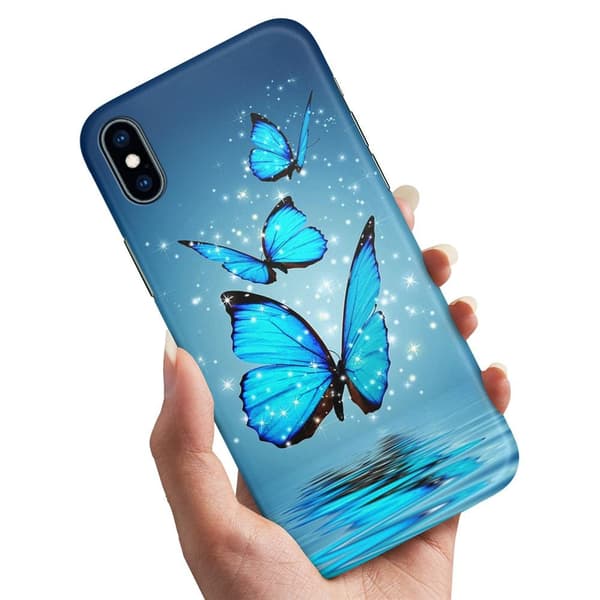 iPhone X/XS - Deksel/Mobildeksel Glitrende Sommerfugler