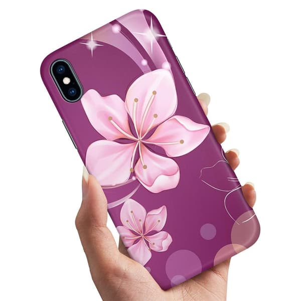 iPhone XR - Skal/Mobilskal Vit Blomma