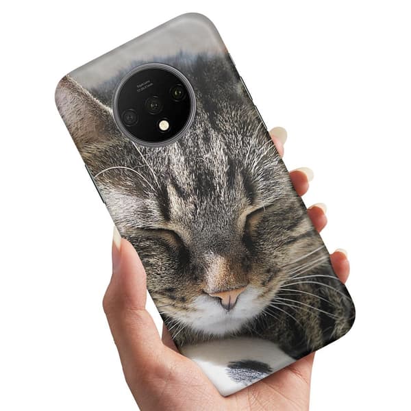OnePlus 7T - Cover/Mobilcover Sovende Kat
