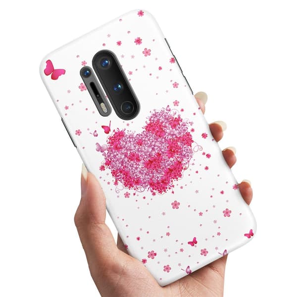 OnePlus 8 Pro - Cover/Mobilcover Blomsterhjerte