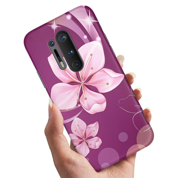 OnePlus 8 Pro - Deksel/Mobildeksel Hvit Blomst