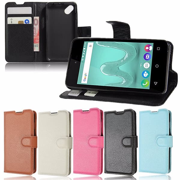 Magnetisk PU læder Flip Stand Case Cover Card Slot Pung til Wiko Sunny/B Kool