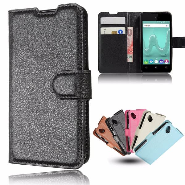 Magnetisk PU læder Flip Stand Case Cover Card Slot Pung til Wiko Sunny/B Kool